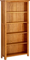 vidaXL - Boekenkast - met - 5 - schappen - 70x22x140 - cm - massief - eikenhout