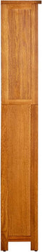 vidaXL - Boekenkast - met - 5 - schappen - 70x22x140 - cm - massief - eikenhout