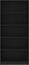 vidaXL - Boekenkast - met - 5 - schappen - 80x24x175 - cm - bewerkt - hout - zwart