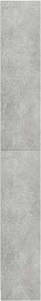 vidaXL - Boekenkast - met - 5 - schappen - 80x24x175 - cm - bewerkt - hout - betongrijs