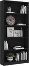 vidaXL - Boekenkast - met - 5 - schappen - 80x24x175 - cm - bewerkt - hout - zwart