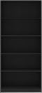 vidaXL - Boekenkast - met - 5 - schappen - 80x24x175 - cm - bewerkt - hout - zwart