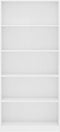 vidaXL - Boekenkast - met - 5 - schappen - 80x24x175 - cm - bewerkt - hout - wit