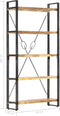 vidaXL - Boekenkast - met - 5 - schappen - 90x30x180 - cm - massief - mangohout