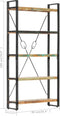 vidaXL - Boekenkast - met - 5 - schappen - 90x30x180 - cm - massief - gerecycled - hout