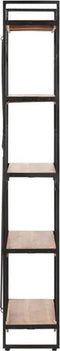 vidaXL - Boekenkast - met - 5 - schappen - 90x30x180 - cm - massief - acaciahout