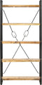 vidaXL - Boekenkast - met - 5 - schappen - 90x30x180 - cm - massief - mangohout