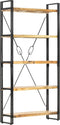 vidaXL - Boekenkast - met - 5 - schappen - 90x30x180 - cm - massief - mangohout