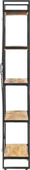 vidaXL - Boekenkast - met - 5 - schappen - 90x30x180 - cm - massief - mangohout