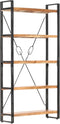 vidaXL - Boekenkast - met - 5 - schappen - 90x30x180 - cm - massief - acaciahout