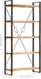 vidaXL - Boekenkast - met - 5 - schappen - 90x30x180 - cm - massief - acaciahout