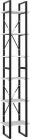 vidaXL - Boekenkast - met - 6 - schappen - 40x30x210 - cm - bewerkt - hout - wit