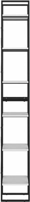 vidaXL - Boekenkast - met - 6 - schappen - 40x30x210 - cm - bewerkt - hout - wit