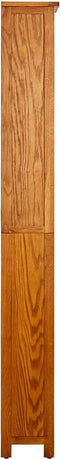 vidaXL - Boekenkast - met - 6 - schappen - 52x22x180 - cm - massief - eikenhout