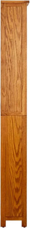 vidaXL - Boekenkast - met - 6 - schappen - 52x22x180 - cm - massief - eikenhout