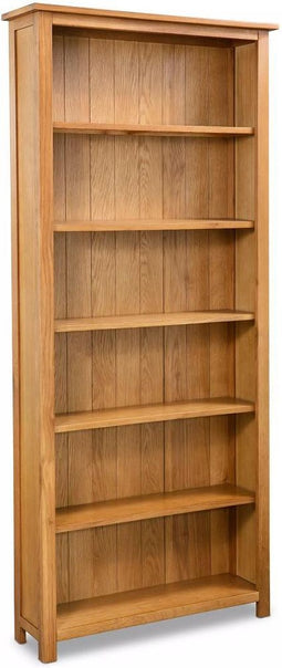 vidaXL - Boekenkast - met - 6 - schappen - 80x22,5x180 - cm - massief - eikenhout