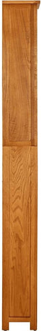 vidaXL - Boekenkast - met - 7 - schappen - 60x22x200 - cm - massief - eikenhout
