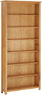 vidaXL - Boekenkast - met - 7 - schappen - 90x22,5x200 - cm - massief - eikenhout