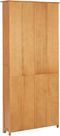 vidaXL - Boekenkast - met - 7 - schappen - 90x22,5x200 - cm - massief - eikenhout