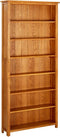 vidaXL - Boekenkast - met - 7 - schappen - 90x22,5x200 - cm - massief - eikenhout