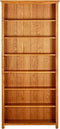 vidaXL - Boekenkast - met - 7 - schappen - 90x22,5x200 - cm - massief - eikenhout