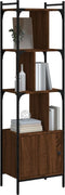 vidaXL - Boekenkast - met - deur - 44,5x30x154,5 - cm - hout - bruin - eikenkleur