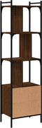 vidaXL - Boekenkast - met - deur - 44,5x30x154,5 - cm - hout - bruin - eikenkleur