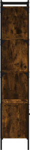 vidaXL - Boekenkast - met - deur - 44,5x30x154,5 - cm - hout - gerookt - eikenkleurig