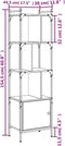 vidaXL - Boekenkast - met - deur - 44,5x30x154,5 - cm - hout - grijs - sonoma - eiken