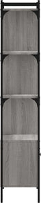 vidaXL - Boekenkast - met - deur - 44,5x30x154,5 - cm - hout - grijs - sonoma - eiken