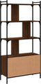 vidaXL - Boekenkast - met - deuren - 76,5x30x154,5 - cm - hout - bruin - eikenkleur