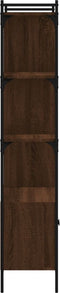 vidaXL - Boekenkast - met - deuren - 76,5x30x154,5 - cm - hout - bruin - eikenkleur