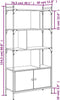 vidaXL - Boekenkast - met - deuren - 76,5x30x154,5 - cm - hout - sonoma - eikenkleurig