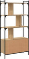 vidaXL - Boekenkast - met - deuren - 76,5x30x154,5 - cm - hout - sonoma - eikenkleurig