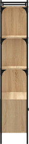 vidaXL - Boekenkast - met - deuren - 76,5x30x154,5 - cm - hout - sonoma - eikenkleurig