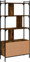 vidaXL - Boekenkast - met - deuren - 76,5x30x154,5 - cm - hout - gerookt - eikenkleur