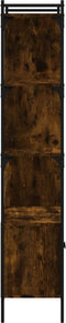 vidaXL - Boekenkast - met - deuren - 76,5x30x154,5 - cm - hout - gerookt - eikenkleur