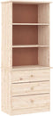 vidaXL - Boekenkast - met - lades - ALTA - 60x35x142 - cm - massief - grenenhout