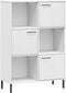 vidaXL - Boekenkast - met - metalen - poten - OSLO - 90x35x128,5 - cm - hout - wit