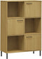 vidaXL - Boekenkast - met - metalen - poten - OSLO - 90x35x128,5 - cm - hout - bruin