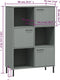 vidaXL - Boekenkast - met - metalen - poten - OSLO - 90x35x128,5 - cm - hout - grijs