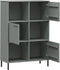 vidaXL - Boekenkast - met - metalen - poten - OSLO - 90x35x128,5 - cm - hout - grijs