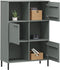 vidaXL - Boekenkast - met - metalen - poten - OSLO - 90x35x128,5 - cm - hout - grijs