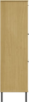 vidaXL - Boekenkast - met - metalen - poten - OSLO - 90x35x128,5 - cm - hout - bruin