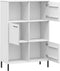 vidaXL - Boekenkast - met - metalen - poten - OSLO - 90x35x128,5 - cm - hout - wit