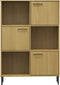vidaXL - Boekenkast - met - metalen - poten - OSLO - 90x35x128,5 - cm - hout - bruin