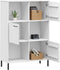 vidaXL - Boekenkast - met - metalen - poten - OSLO - 90x35x128,5 - cm - hout - wit