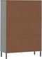 vidaXL - Boekenkast - met - metalen - poten - OSLO - 90x35x128,5 - cm - hout - grijs