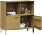 vidaXL - Boekenkast - met - metalen - poten - OSLO - 90x35x90,5 - cm - hout - bruin