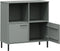 vidaXL - Boekenkast - met - metalen - poten - OSLO - 90x35x90,5 - cm - hout - grijs